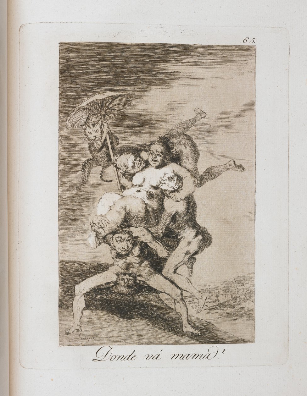 Tallerken fra Los Caprichos, 1797-1798 af Francisco de Goya