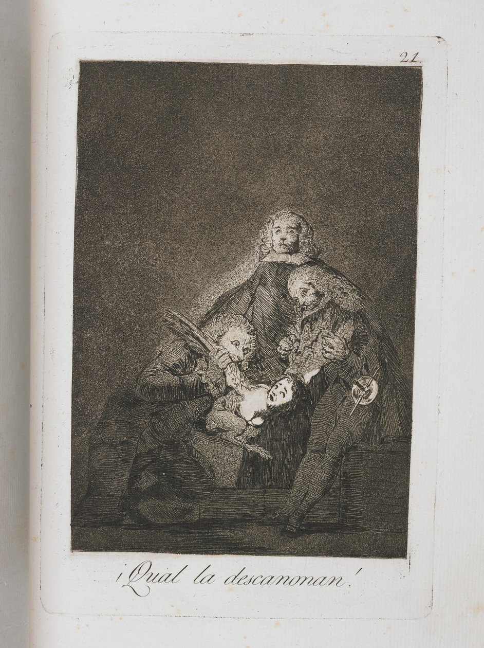 Tallerken fra Los Caprichos, 1797-1798 af Francisco de Goya
