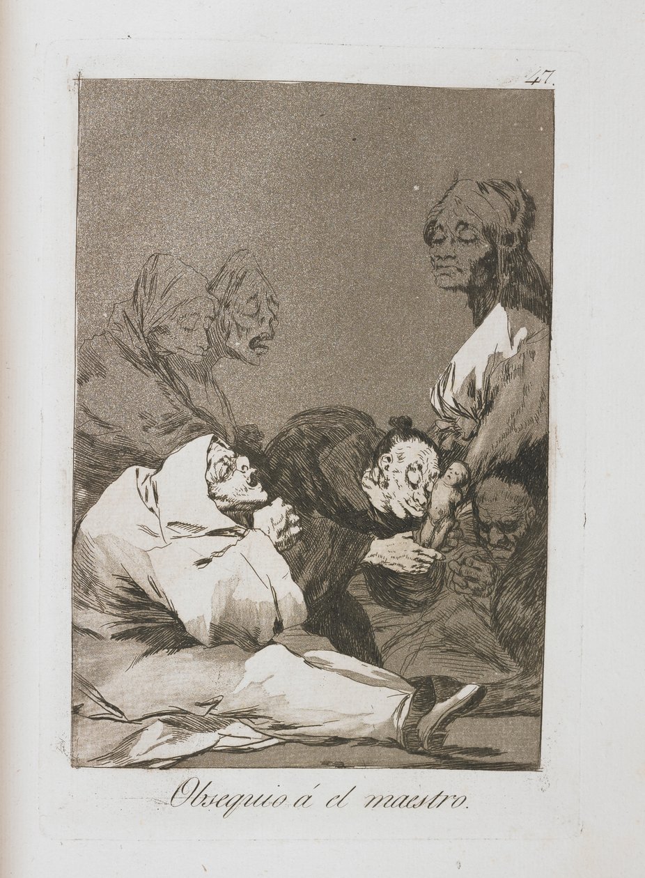 Tallerken fra Los Caprichos, 1797-1798 af Francisco de Goya
