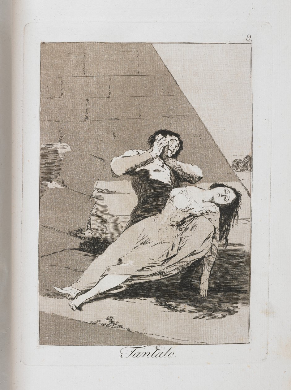 Plade fra Los Caprichos, 1797-1798 af Francisco de Goya