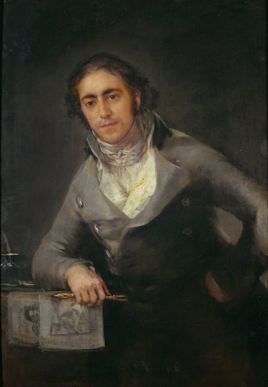 Portræt af en mand, tidligere antaget at være Don Evaristo Perez de Castro af Francisco de Goya
