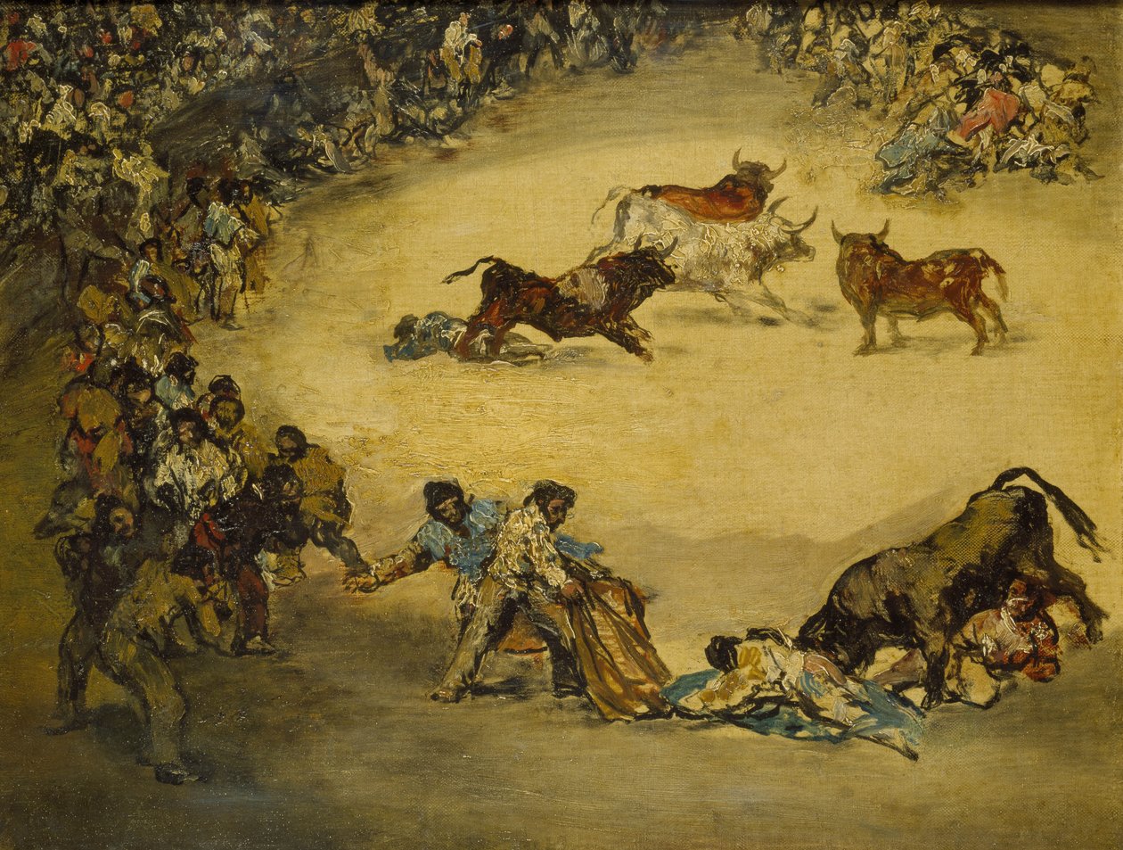 Scene ved en tyrefægtning: Spansk underholdning, 1700-tallet af Francisco de Goya