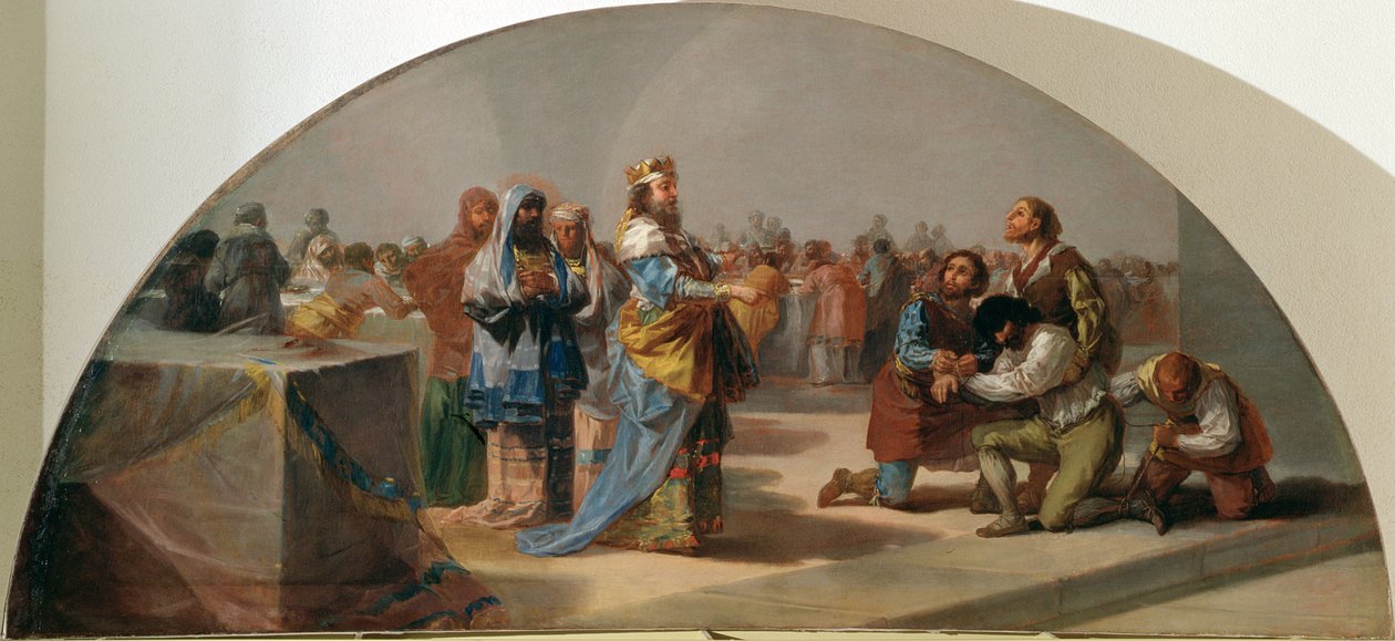 Lignelsen om gæsterne ved kongens søns bryllup, 1796-97 af Francisco de Goya