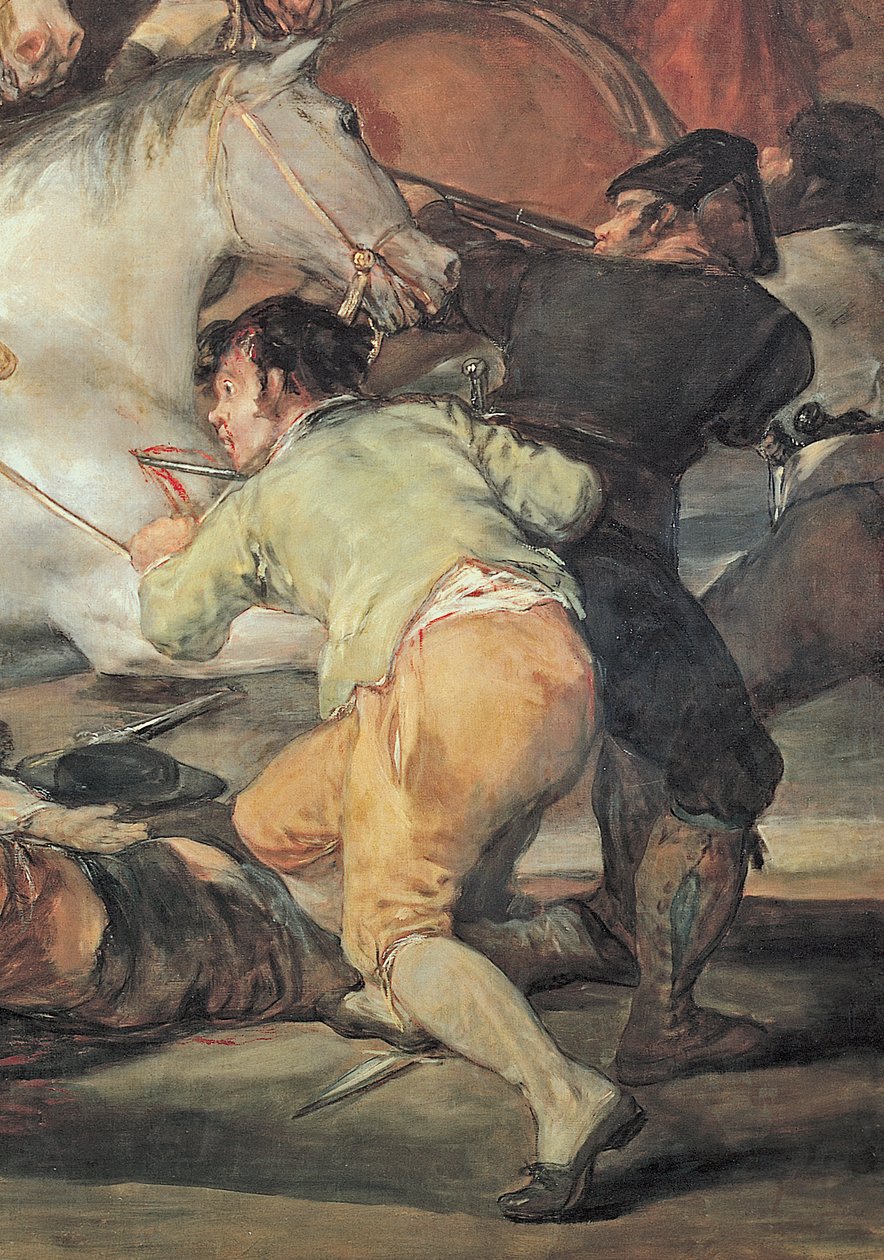 Den 2. maj 1808. Oprøret mod de mamelukiske lejesoldater, 1814 olie på lærred detalje af 38642 af Francisco de Goya