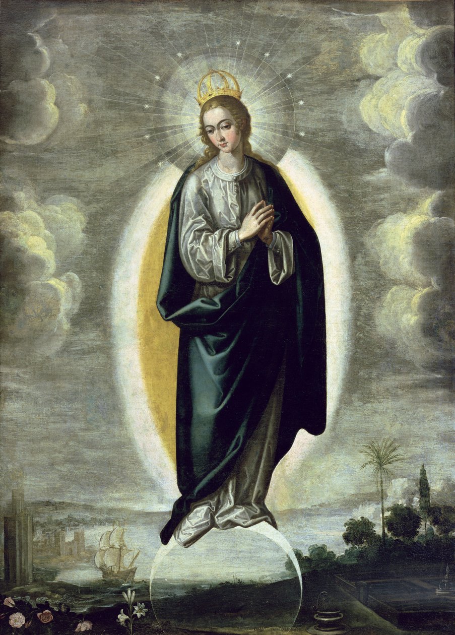 The Immaculate Conception (tempera på panel) af Francisco Pacheco