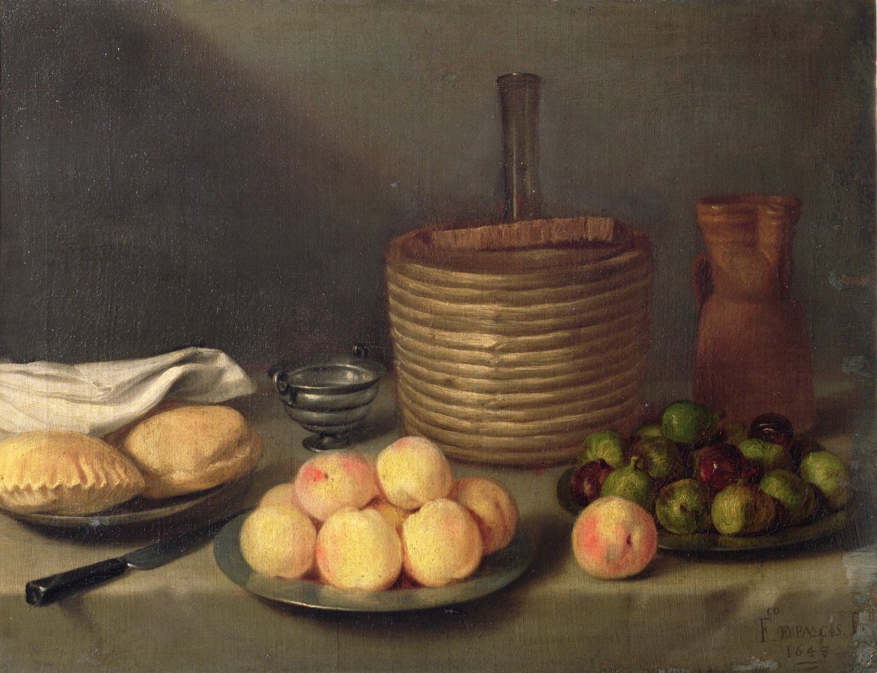 Stilleben med frugt, 1648 af Francisco Palacios