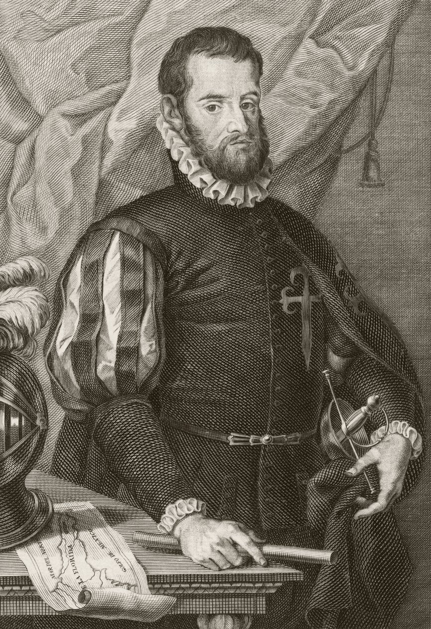 Pedro Menendez de Aviles af Francisco de Paula Marti Mora