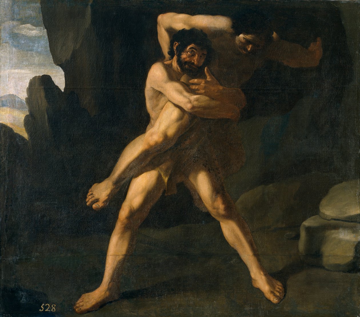 Hercules kæmper med Anteus af Francisco de Zurbaran