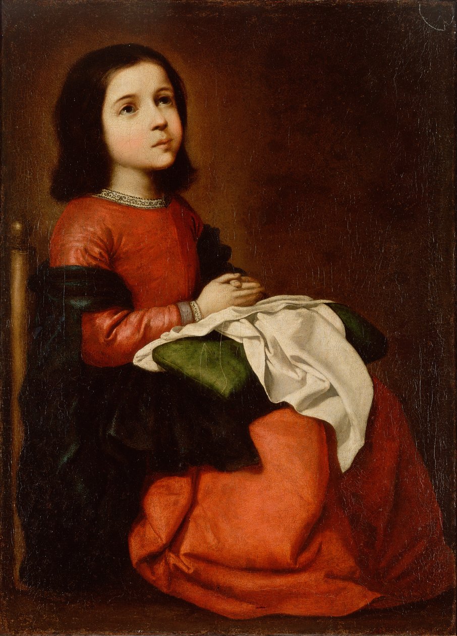 Jomfruens barndom af Francisco de Zurbaran