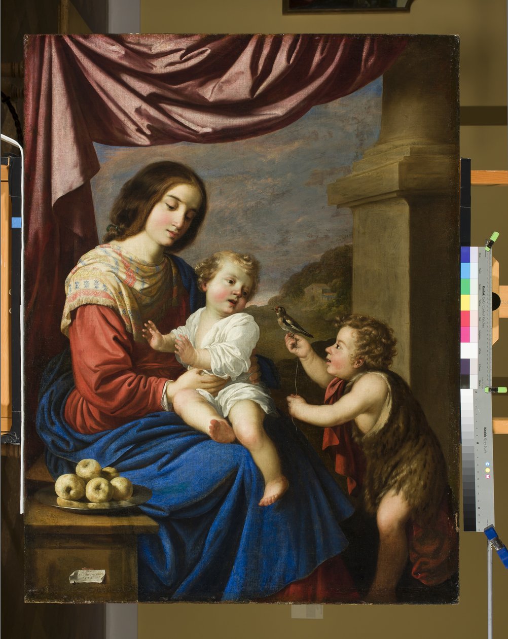 Madonna og barn med spædbarnet Saint John, 1658 af Francisco de Zurbaran