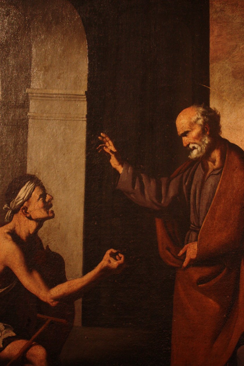 Sankt Peter helbreder den lamme af Francisco de Zurbaran