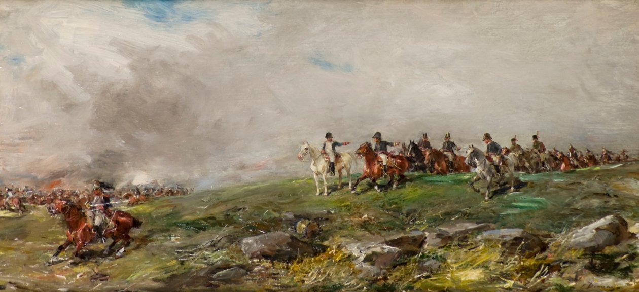 Napoleon i Austerlitz (olie på panel) af Francisco Domingo