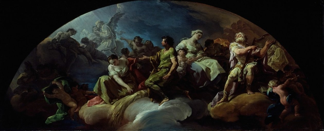 Gamle Testamentes figurer i paradis, 175160. af Francisco Bayeu