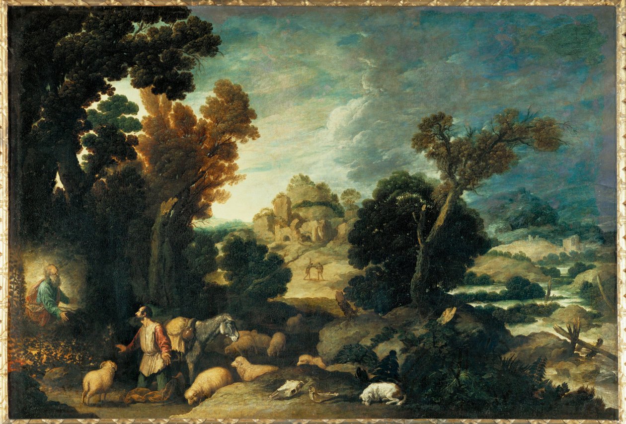 Le buisson ardent - Moses og den brændende busk ... af Francisco Collantes