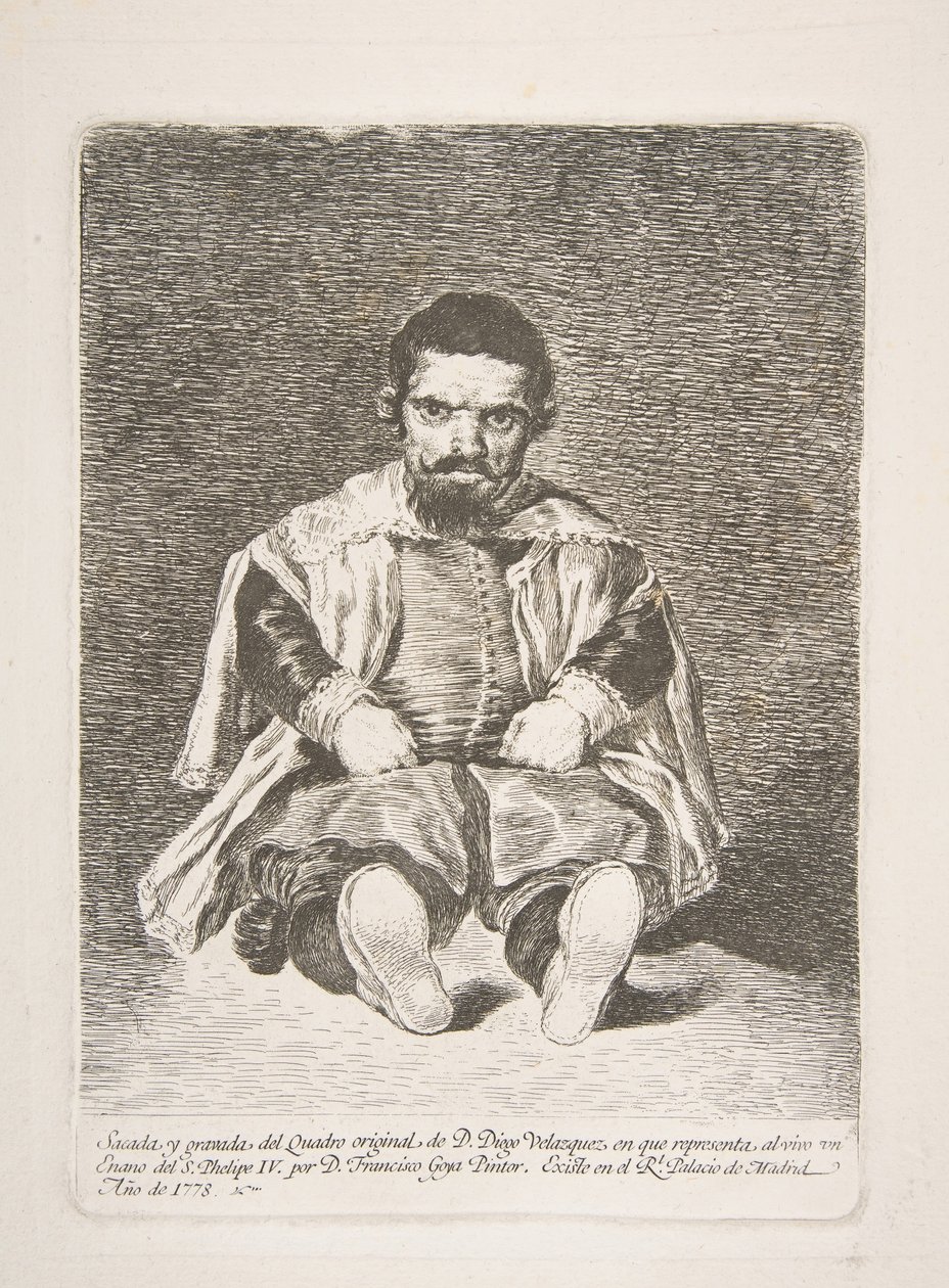 En dværg en dværg kendt som El Primo efter Diego Velázquez, 1778. af Francisco de Goya