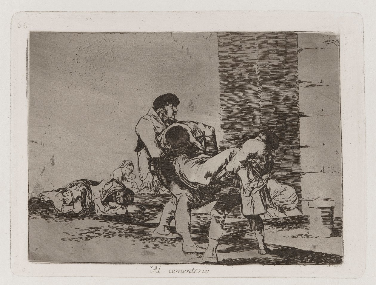 Til kirkegården, tavle 56 fra The Disasters of War af Francisco de Goya