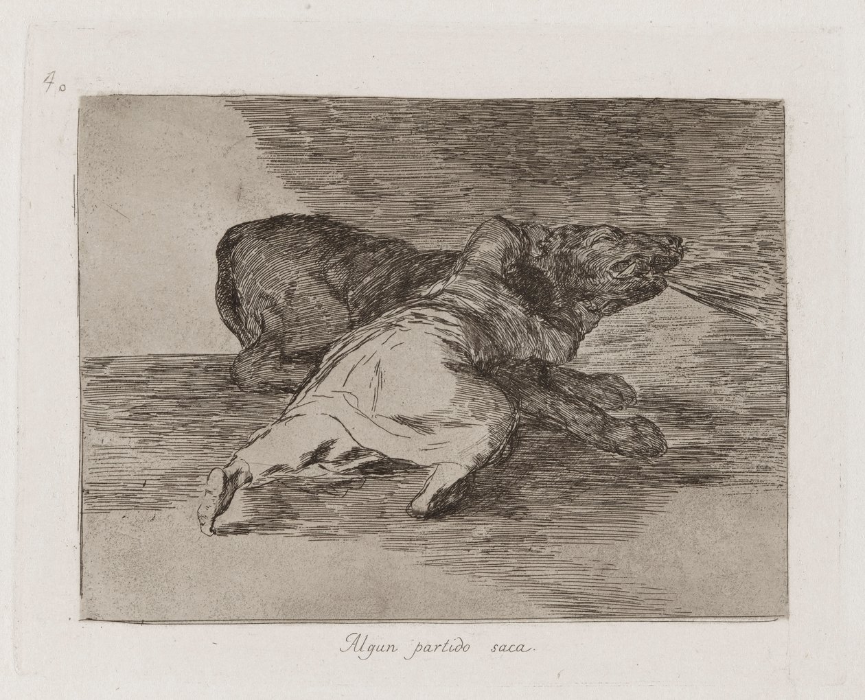 Han får noget ud af det, Plade 40 fra The Disasters of War af Francisco de Goya