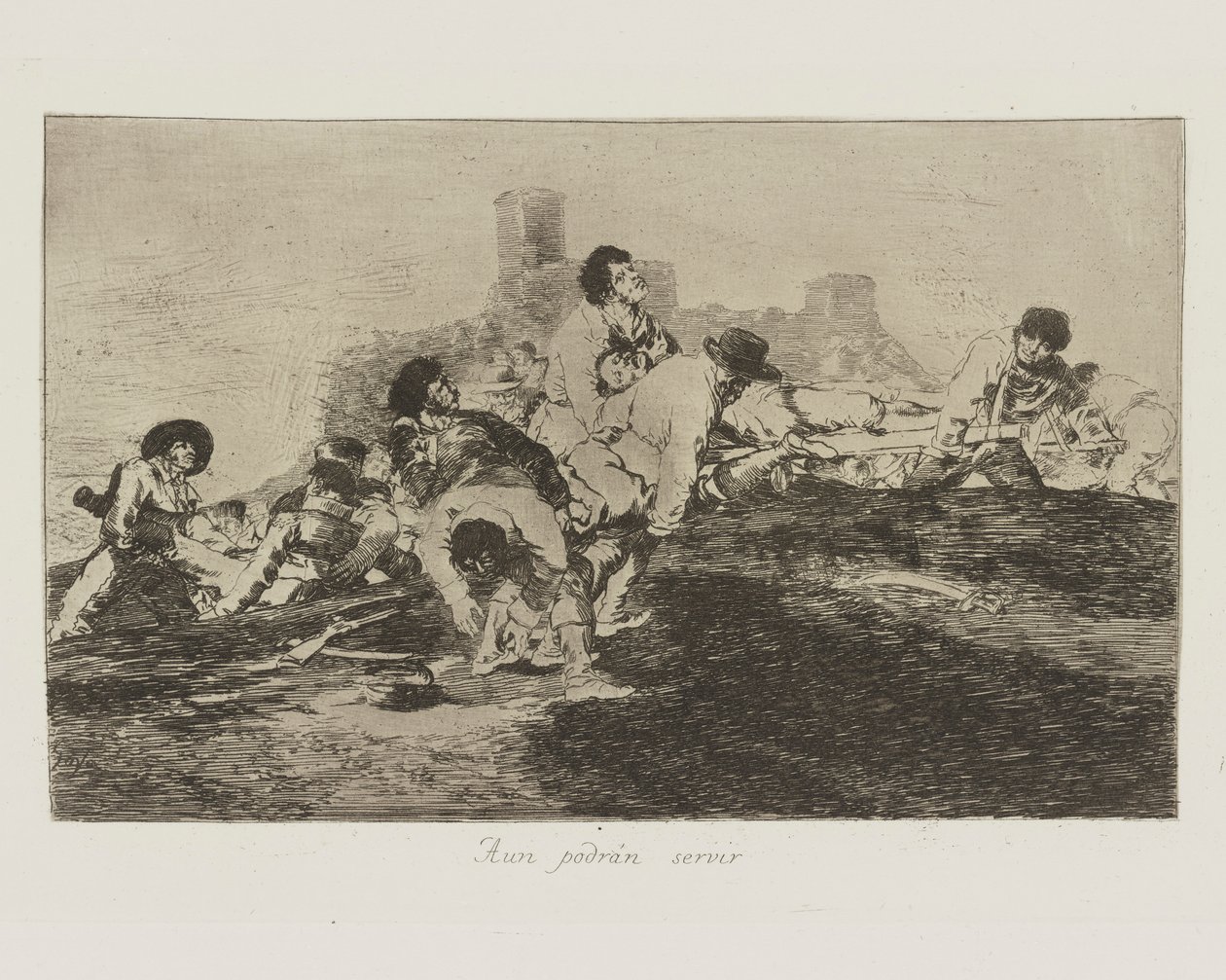 De kan stadig tjene (They Can Still Be of Use), pl. 24 fra serien The Disasters of War af Francisco de Goya