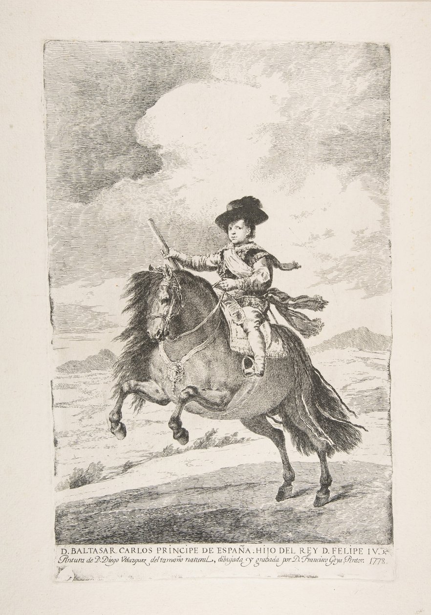Balthasar Carlos, Prins af Spanien og søn af Philip IV D. Baltasar Carlos Principe de Esp..., 1778. af Francisco de Goya