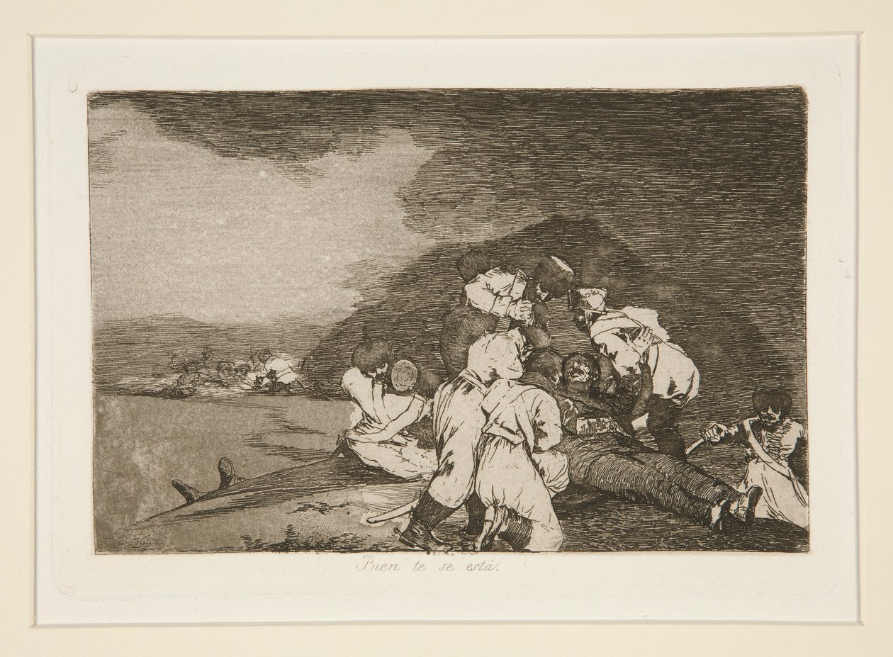 Er du okay? (Det tjener dig rigtigt), pl. 6 fra The Disasters of War af Francisco de Goya
