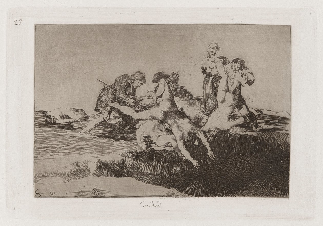 Charity, Plade 27 fra The Disasters of War af Francisco de Goya