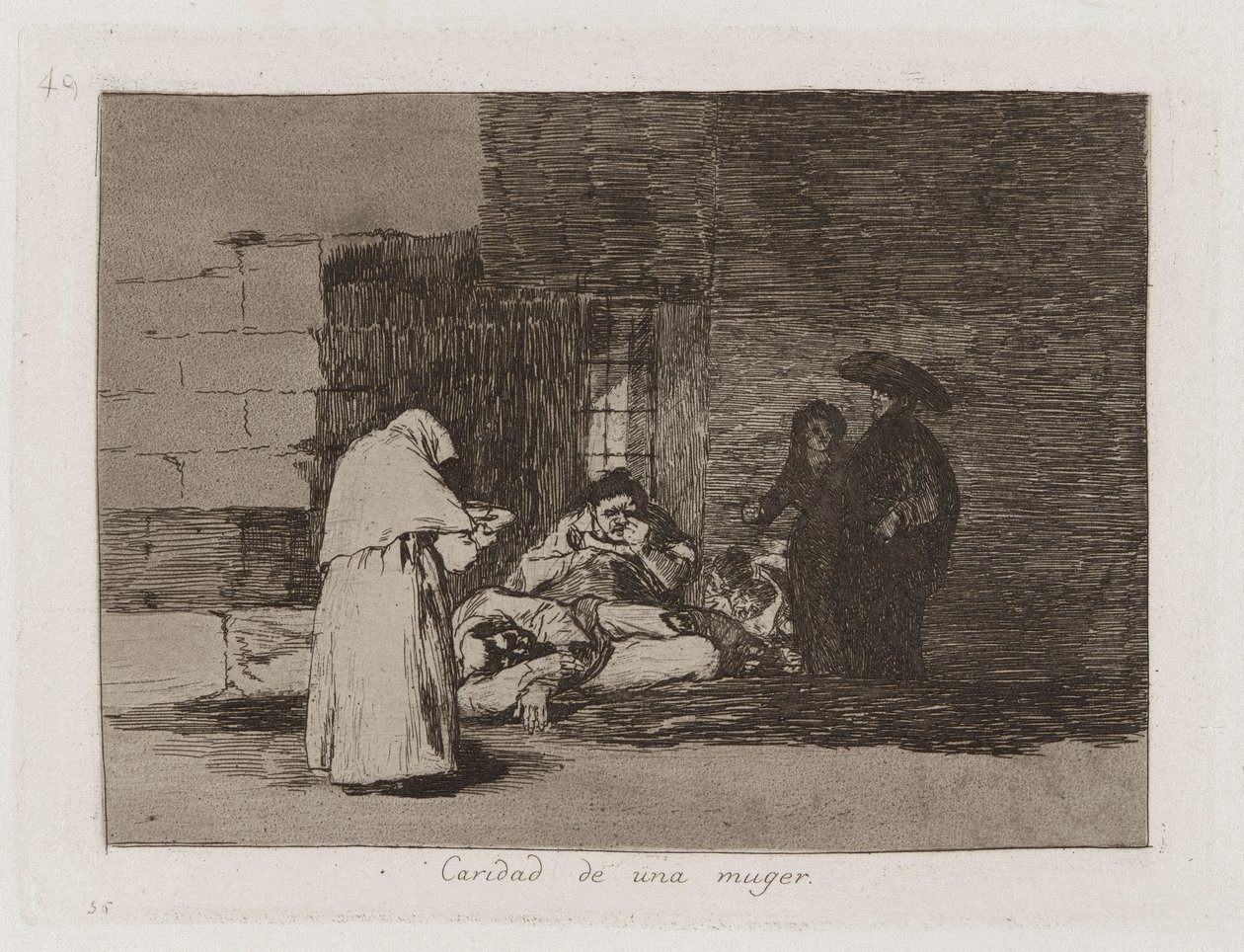 En kvindes velgørenhed (A Woman af Francisco de Goya