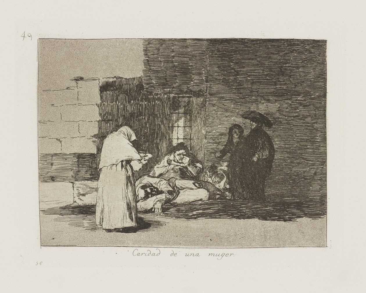 Kvindes velgørenhed. (En kvinde af Francisco de Goya