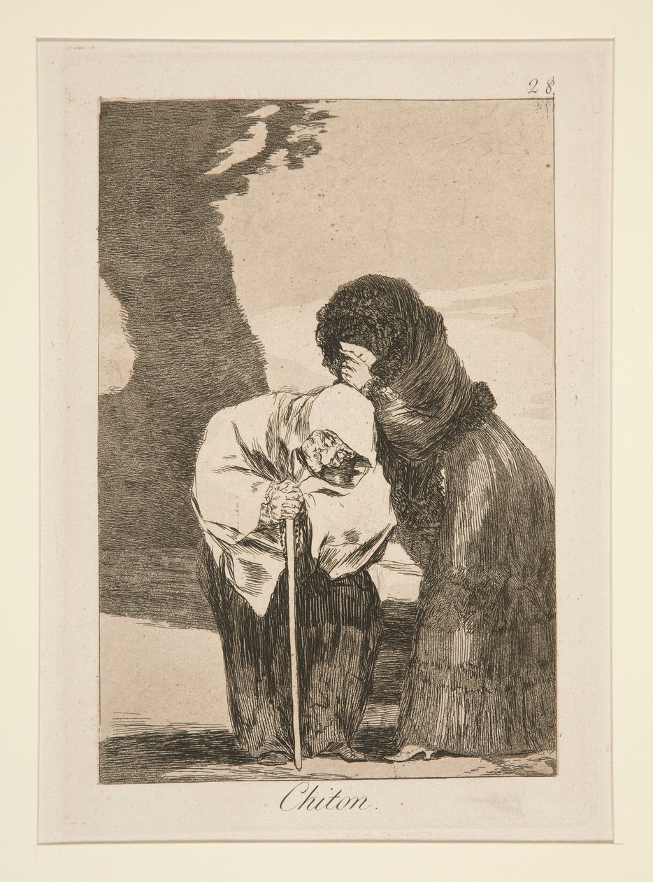 Chiton (tys), pl. 28 fra serien Los caprichos af Francisco de Goya