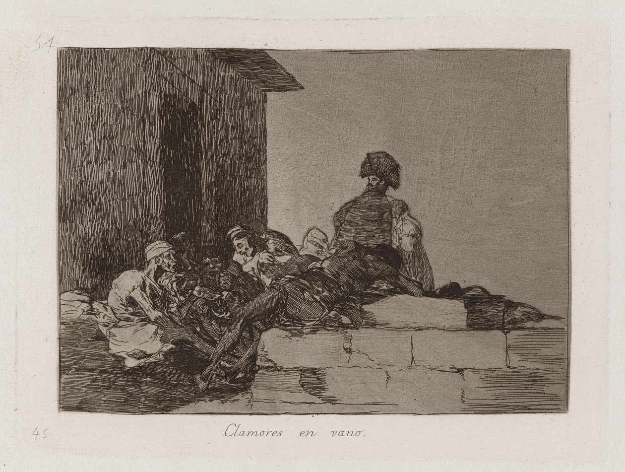 Appeals Are In Vain, Plade 54 fra The Disasters of War af Francisco de Goya