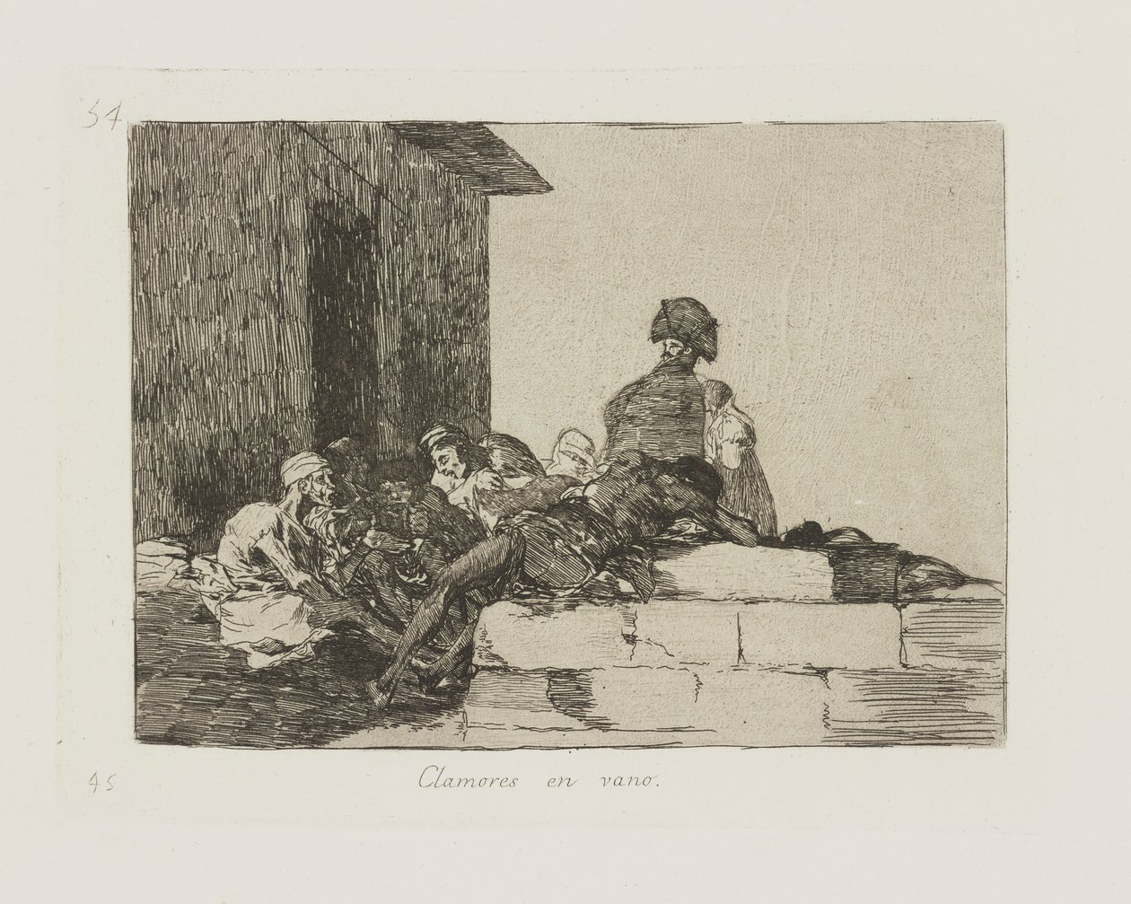 Klager forgæves. (Appeller er forgæves.), pl. 54 fra serien The Disasters of War af Francisco de Goya