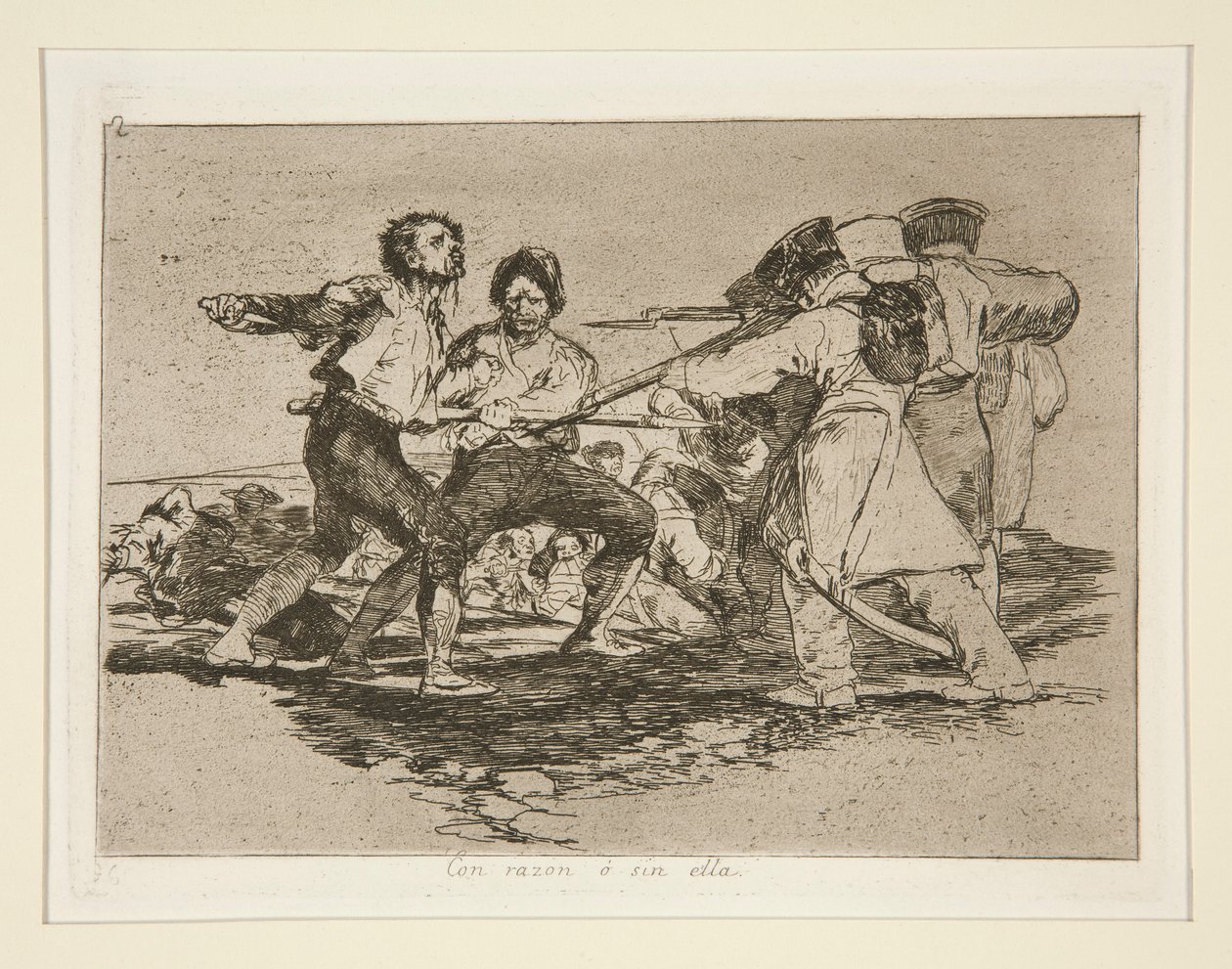 Med grund? uden hende (Ret eller Uret), pl. 2 fra serien The Disasters of War af Francisco de Goya