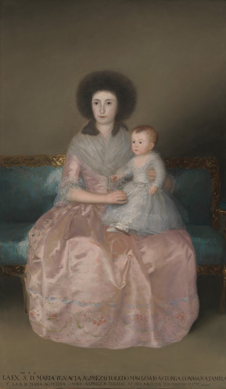 Grevinde af Altamira og hendes datter, María Agustina, 1787-88. af Francisco de Goya
