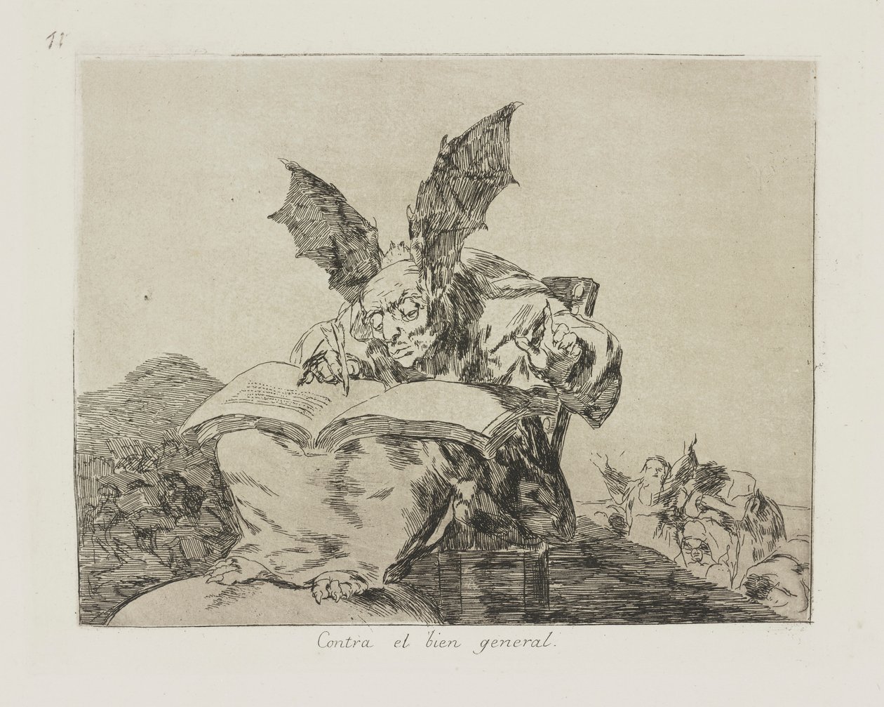 Mod det almene bedste. (Mod det fælles bedste.), pl. 71 fra serien The Disasters of War af Francisco de Goya