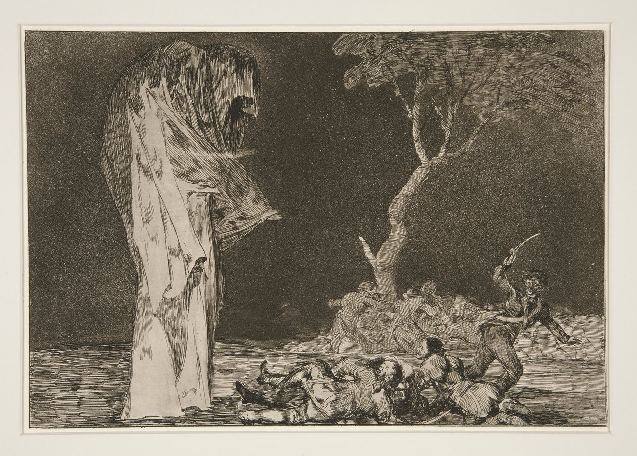 Frygtens nonsens (Frygtens dårskab), pl. 2 fra Ordsprogene af Francisco de Goya