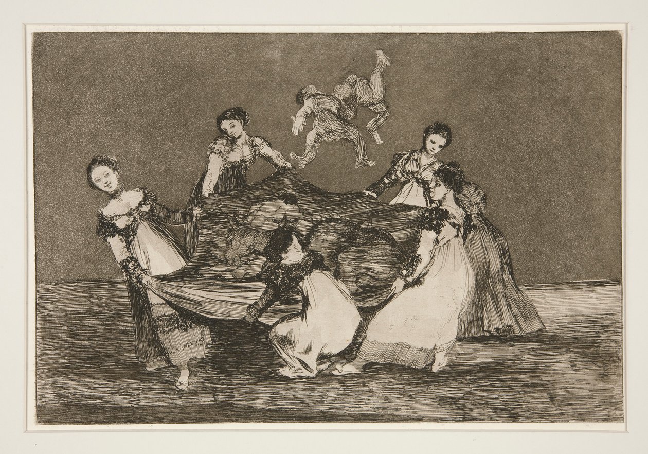 Disparate femenino (feminin dårskab), pl. 1 fra serien Los proverbios af Francisco de Goya