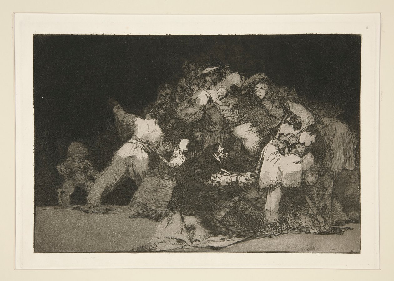 Uensartet generel (General Folly), pl. 9 fra serien Los proverbios af Francisco de Goya
