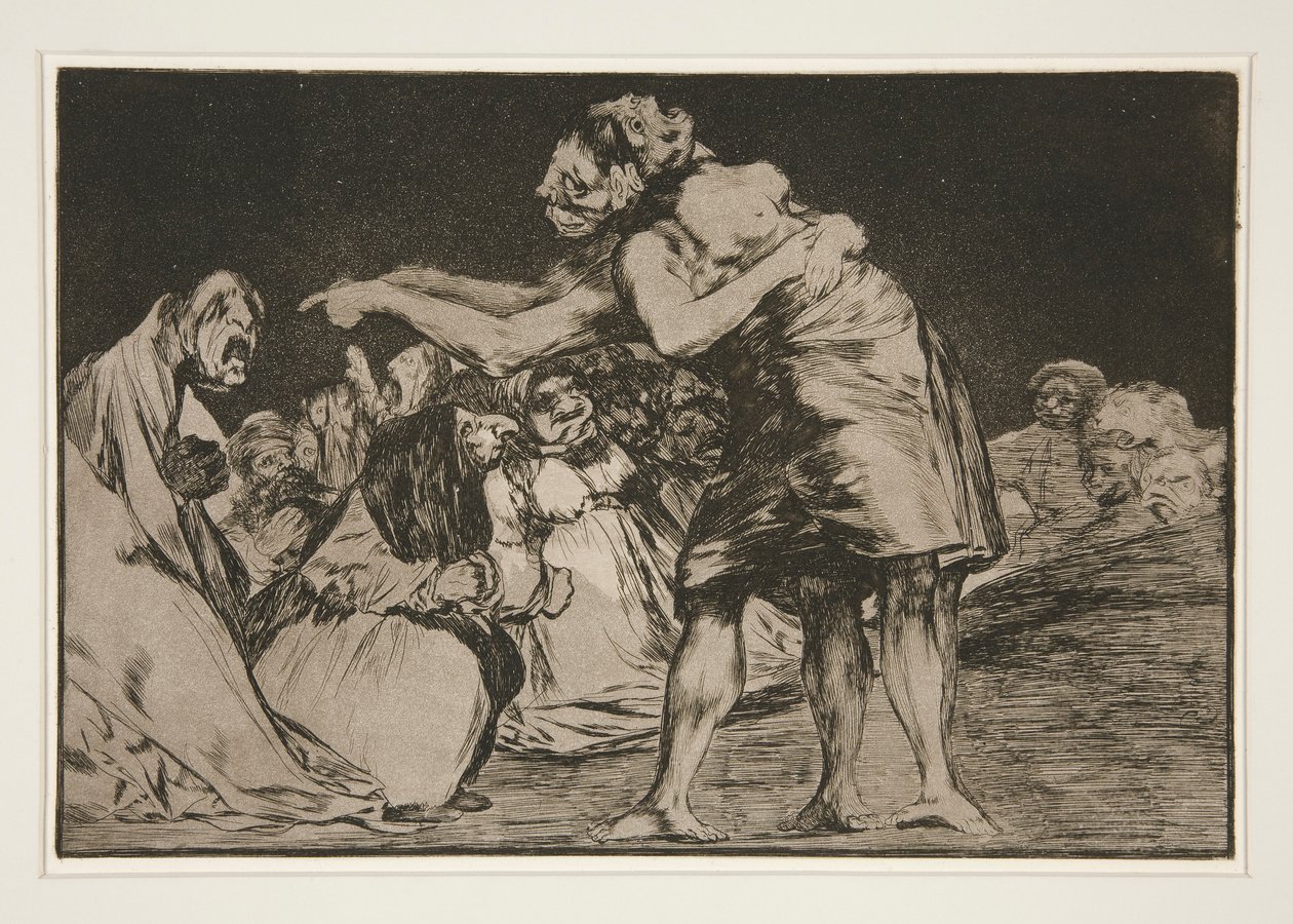 Uensartet ægteskabelig (Matrimonial Folly), pl. 7 fra serien Los proverbios af Francisco de Goya