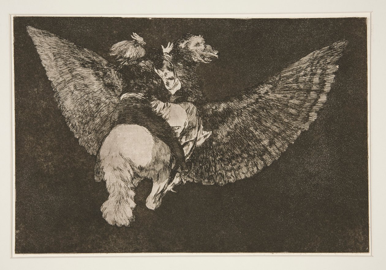 Disparate volante (Flyvende dårskab), pl. 5 fra serien Los proverbios af Francisco de Goya