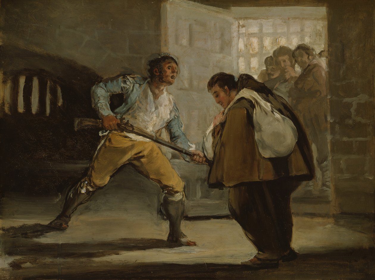 Maragatoen truer broder Peter af Zaldivia med sin pistol, ca. 1806. af Francisco de Goya