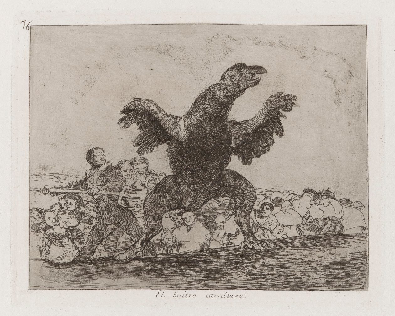The Carnivorous Vulture, plade 76 fra The Disasters of War af Francisco de Goya