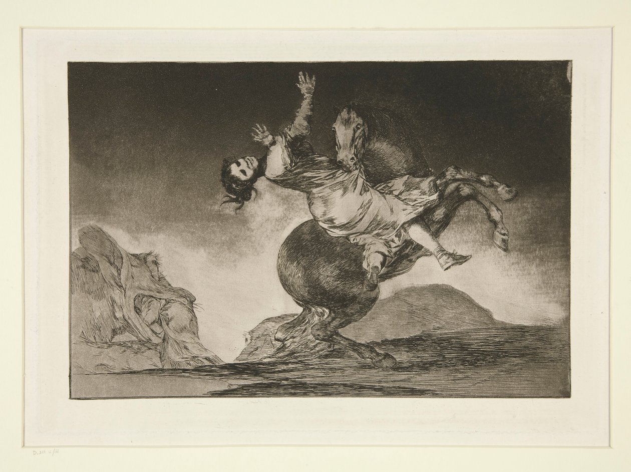 Raptorhesten (The Horse Abductor), pl. 10 fra serien Ordsprog af Francisco de Goya