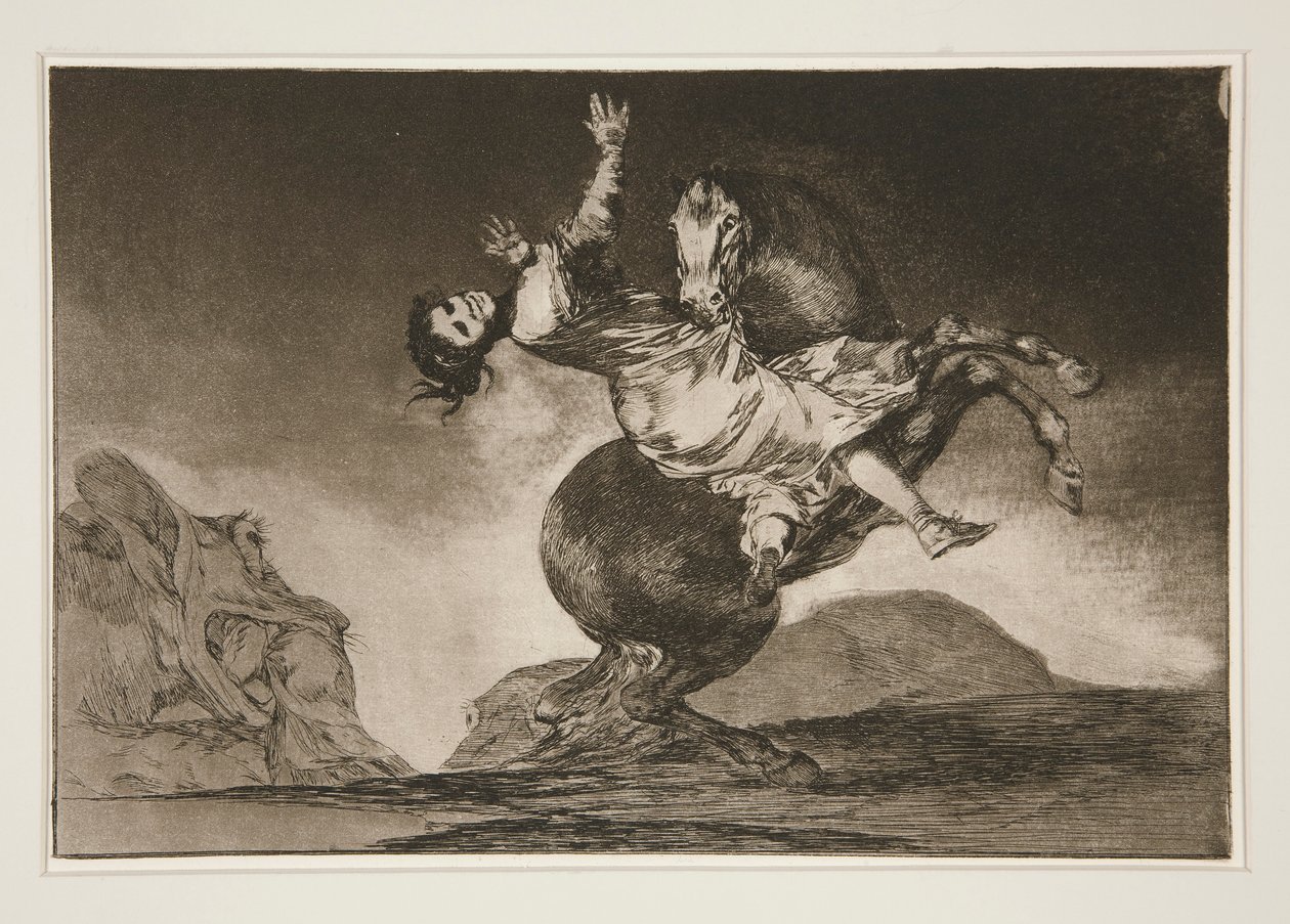 Raptorhesten (The Horse Abductor), pl. 10 fra serien Ordsprog af Francisco de Goya