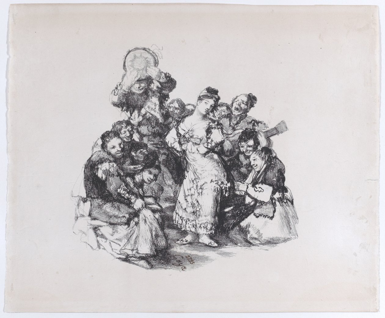 El vito Den andalusiske dans, ca. 1825-1826., ca. 1825-1826. af Francisco de Goya