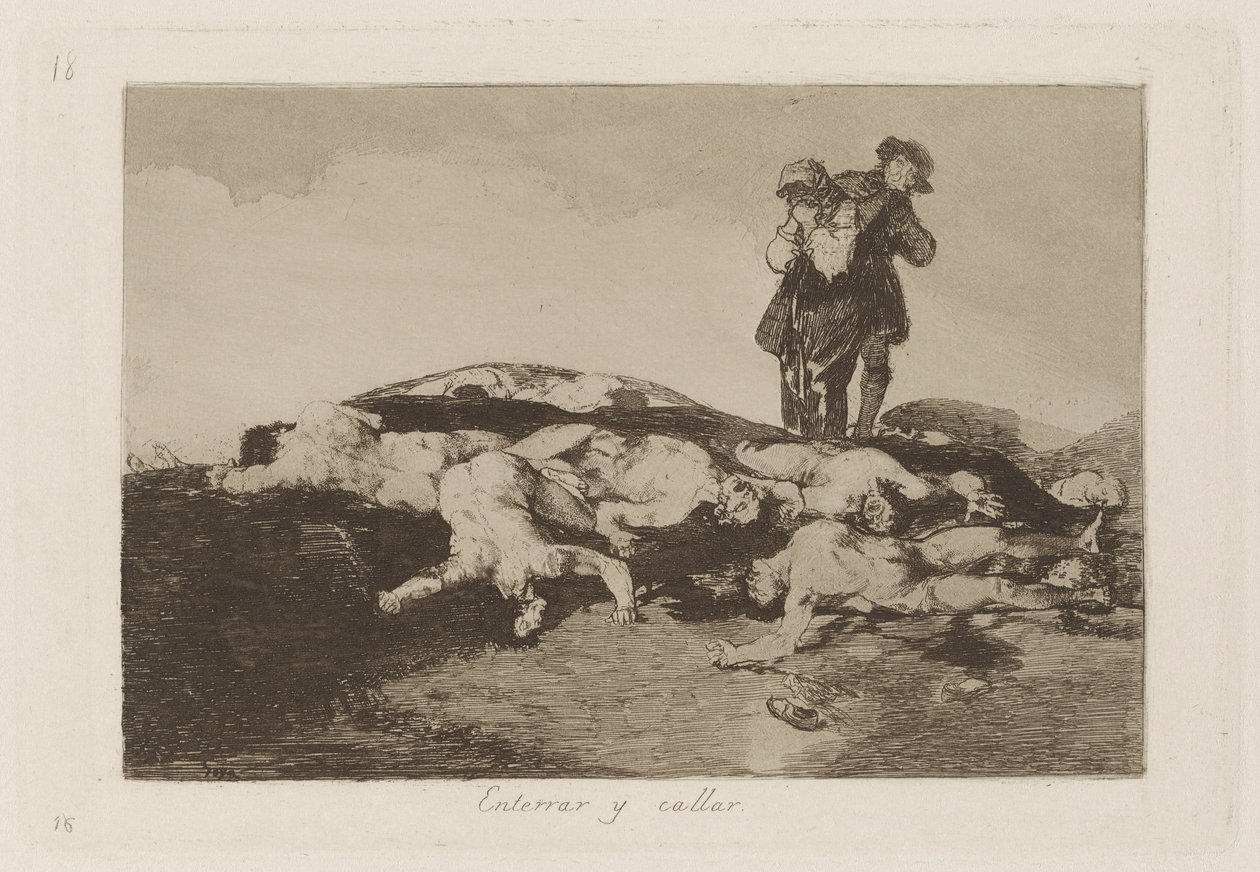 Begrav dem og hold dig stille, Plade 18 fra The Disasters of War af Francisco de Goya