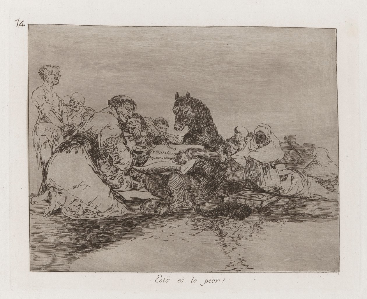 Det her er det værste! (Det er det værste ved det!), Plade 74 fra The Disasters of War af Francisco de Goya