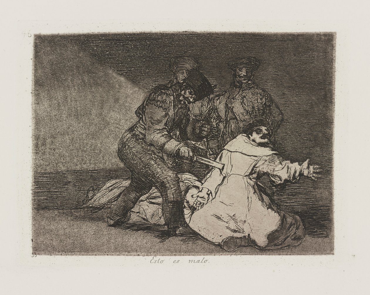 Det her er slemt. (Dette er dårligt.), pl. 46 fra serien The Disasters of War af Francisco de Goya
