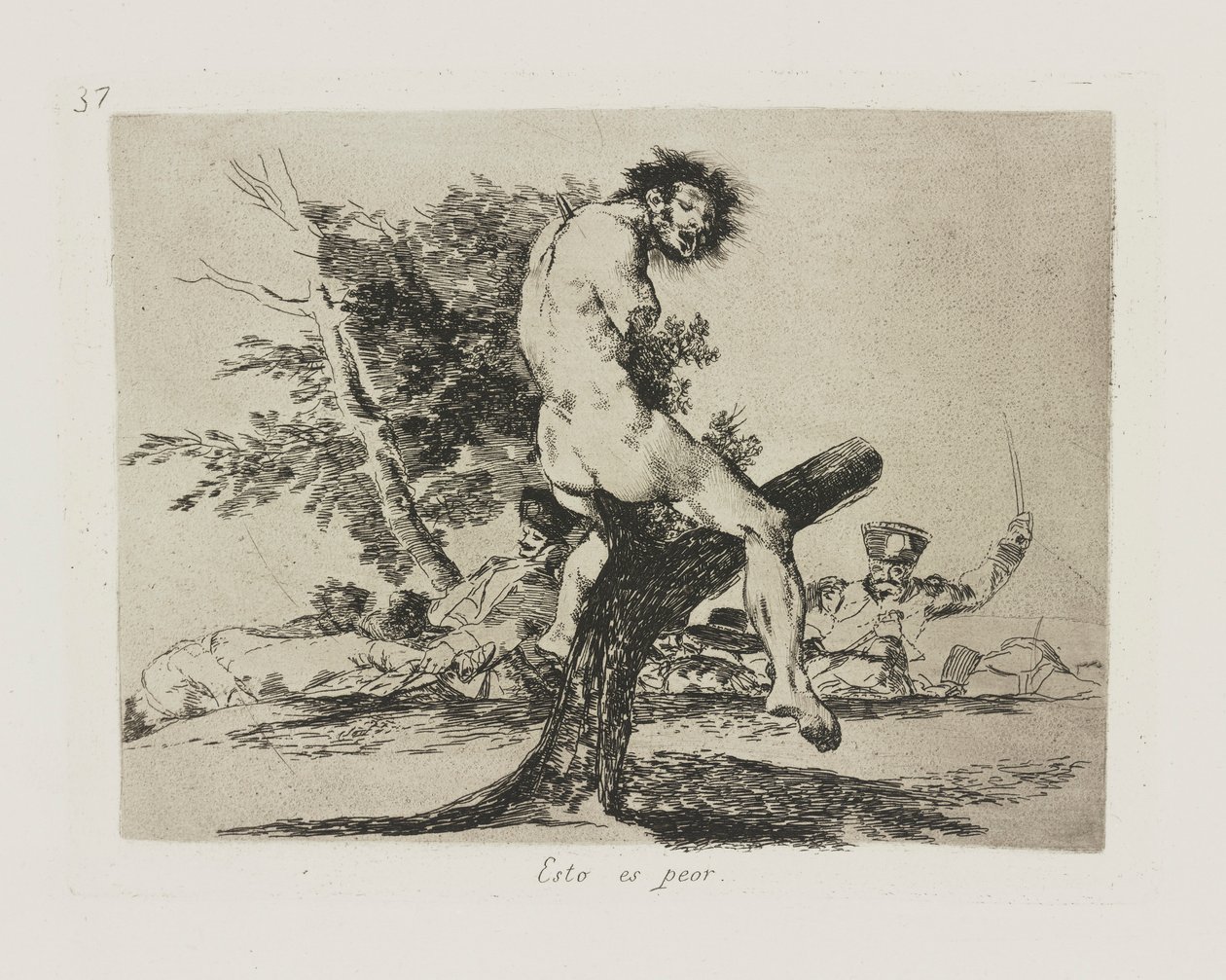Det her er værre. (Dette er værre), pl. 37 fra serien The Disasters of War af Francisco de Goya