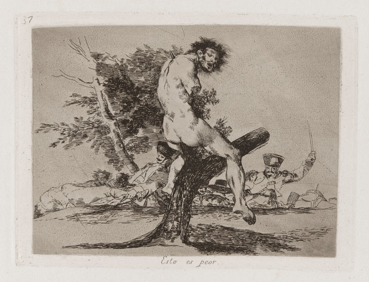 Dette er værre, Plade 37 fra The Disasters of War af Francisco de Goya