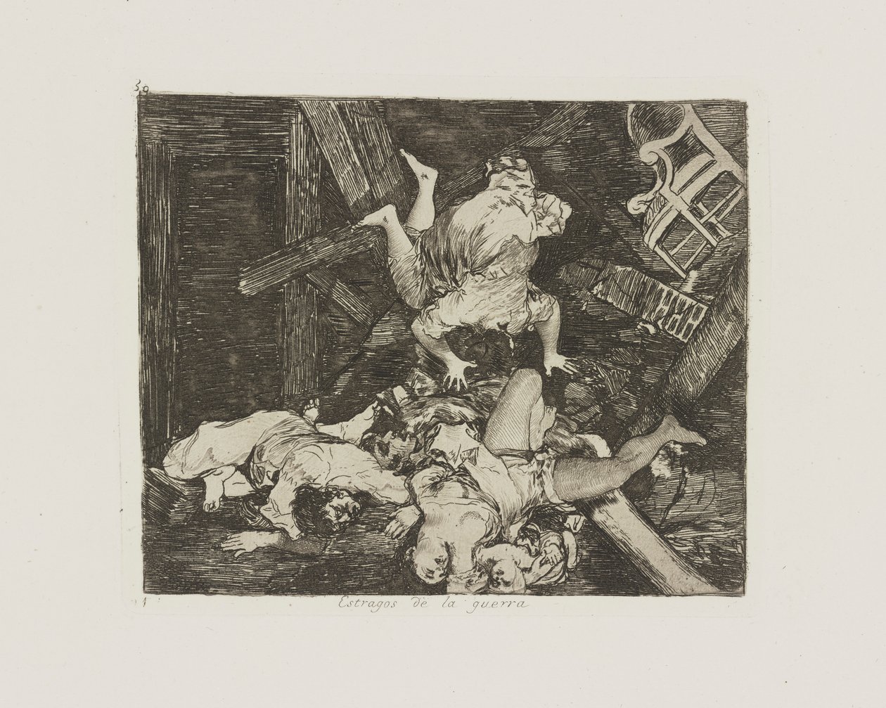 Krigens hærgen. (Krigens hærgen.), pl. 30 fra serien The Disasters of War af Francisco de Goya
