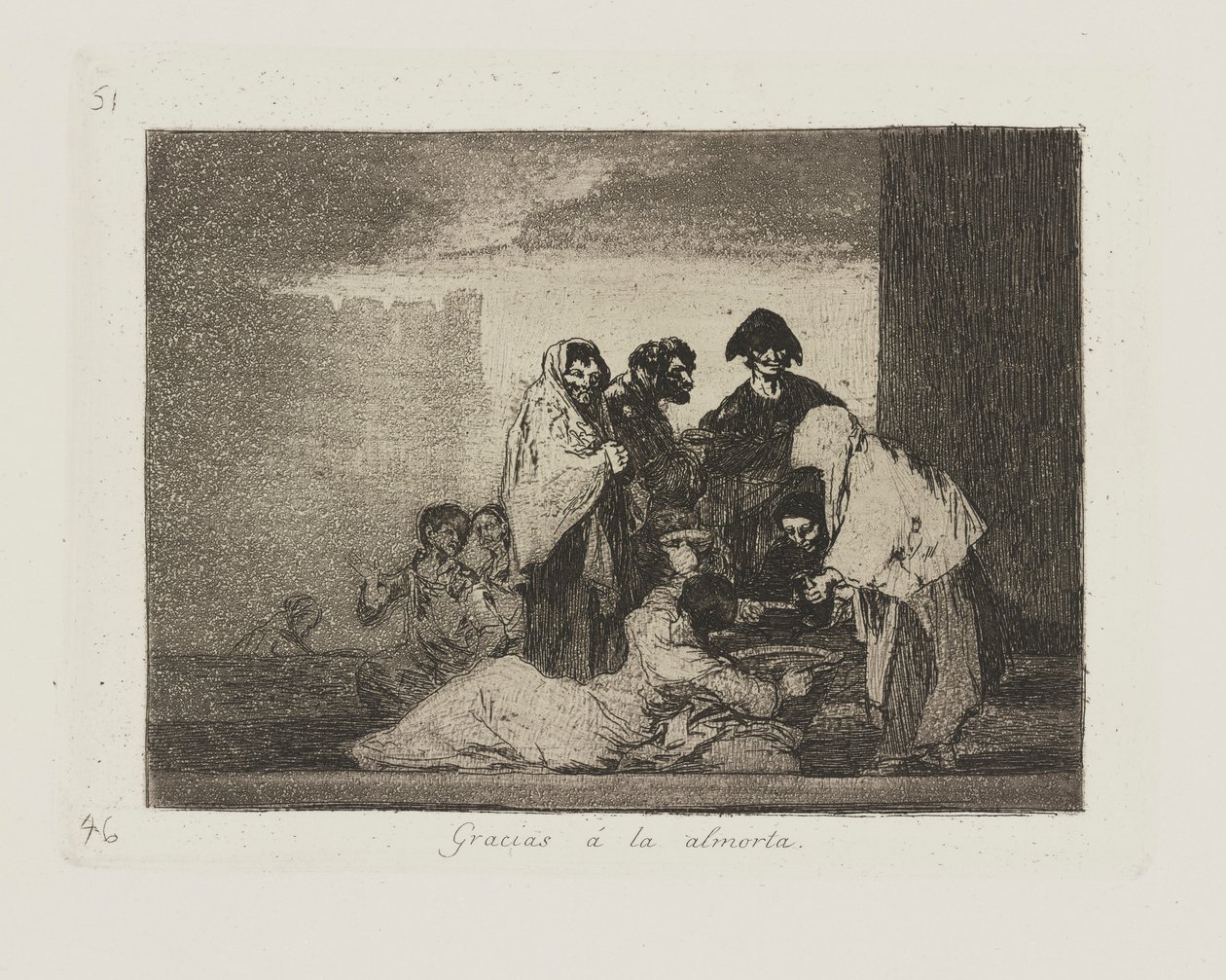 Tak skal du have ? ærten (Takket være Millett.), pl. 51 fra serien The Disasters of War af Francisco de Goya